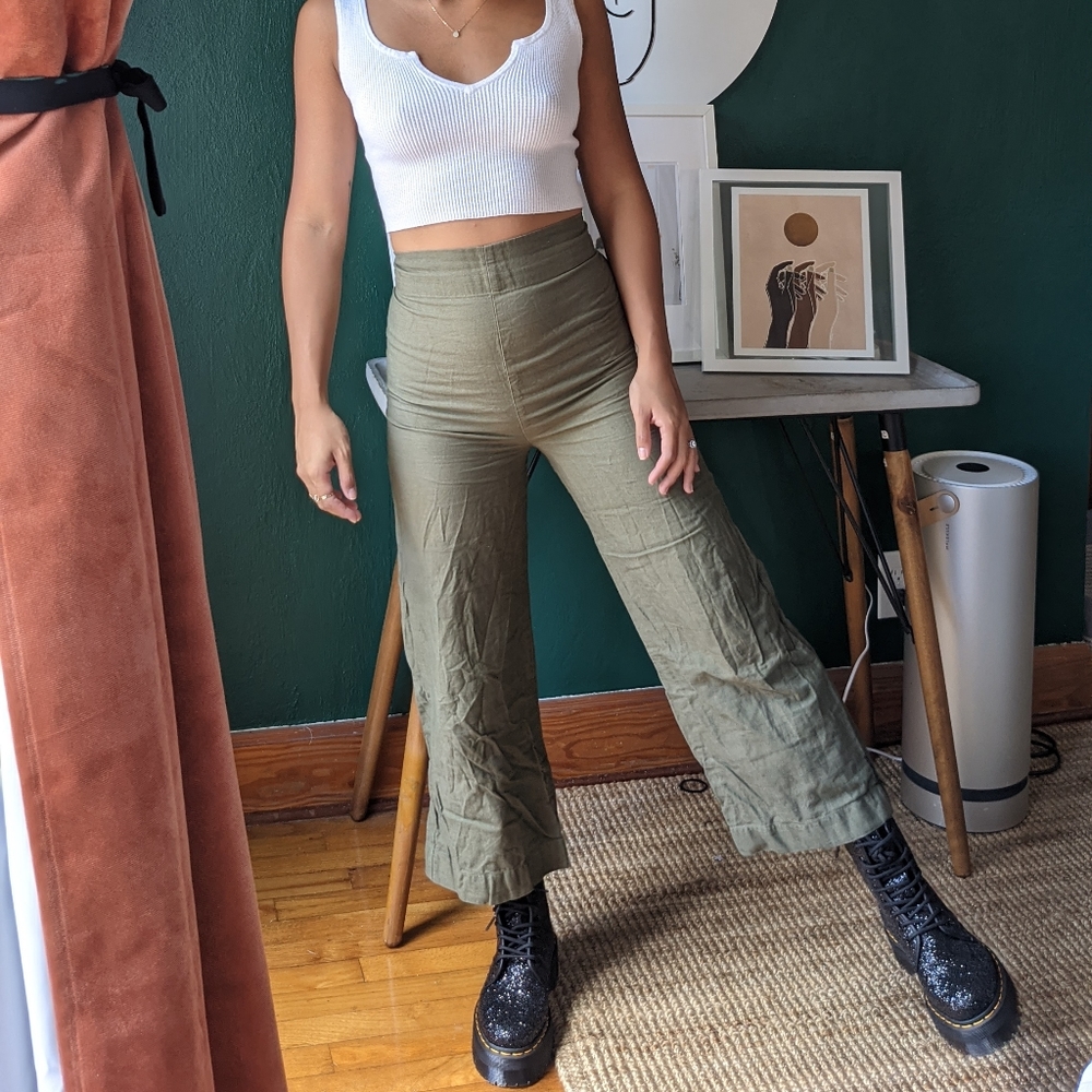Dune Wide Leg Pants in Stretch Cotton size 4